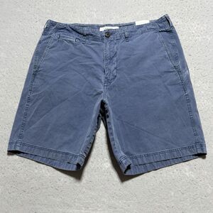 BILLY REID Chino Shorts Mens Size 32 Blue 100% Cotton Inseam 8 in Pockets